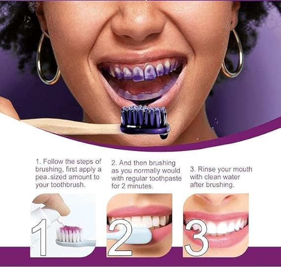Purple Toothpaste for Teeth Whitening