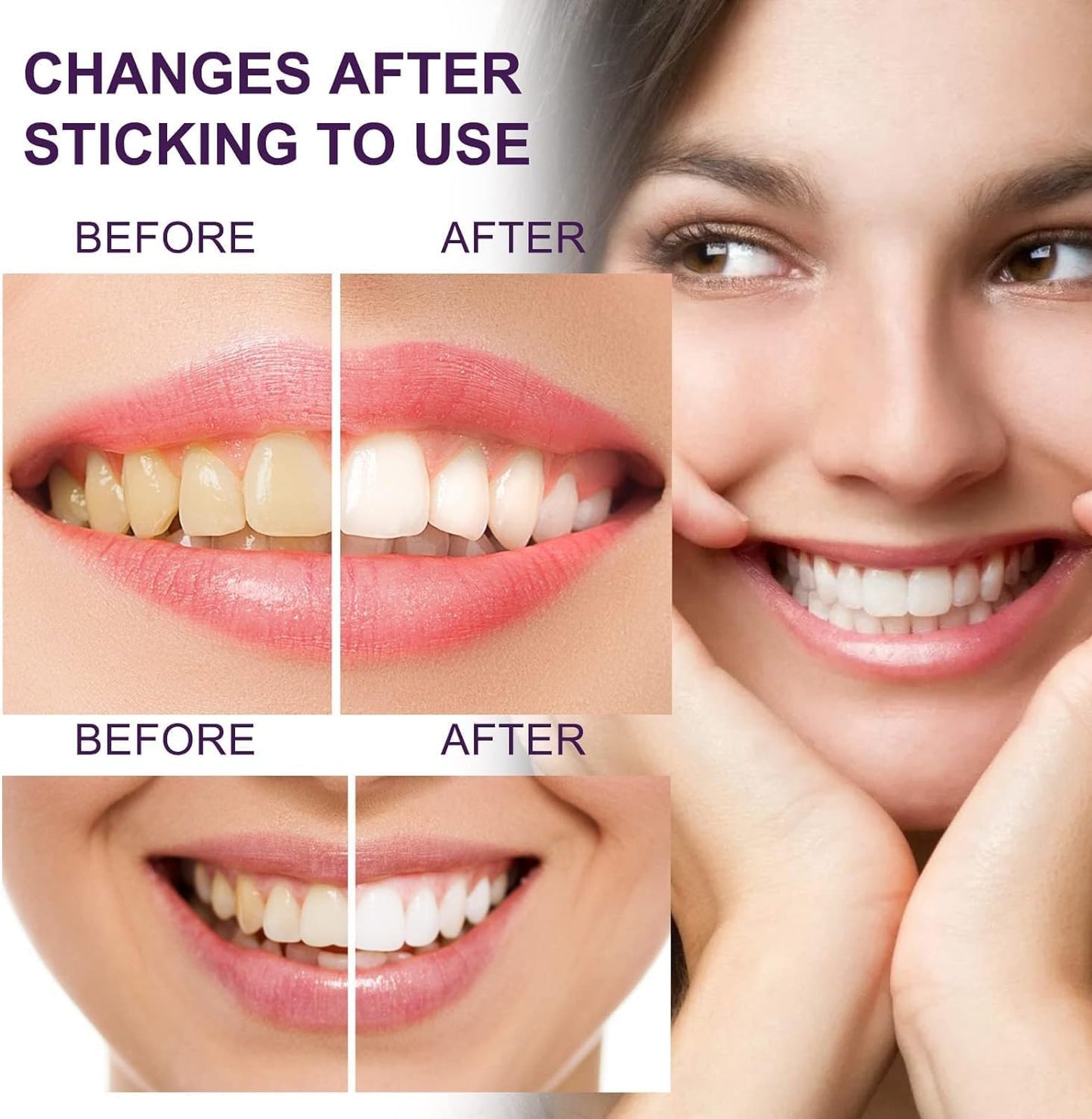 Purple Toothpaste for Teeth Whitening